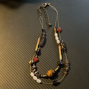 Chico's Earthy Tones Beaded Necklace